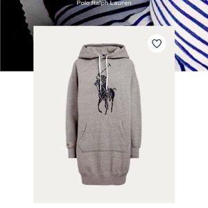 POLO Ralph Lauren hoodie dress - Med A++ only worn 2x lined dry -
